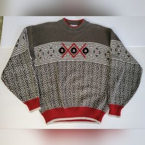 McGregor Vintage Mens Acrylic Knit Geometric Pullover Sweater